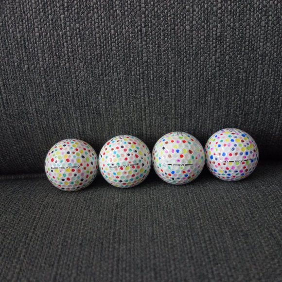 Four(4) Hand Designed Pre-Loved Titleist Pro VI Golf Balls with Collectable Box - Picture 8 of 16